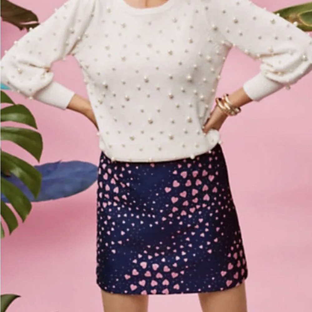 Lilly Pulitzer Ginny pearl sweater coconut size large nwt - Picture 3 of 6